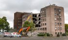 Demolition of Fife Council buildingRothesay House in Glenrothes is under way.