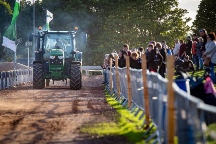 British Championship tractor pulling at new Brechin track.