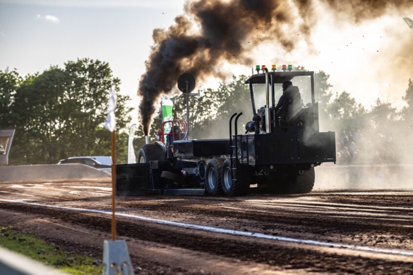 Championship tractor pulling event at Brechin.