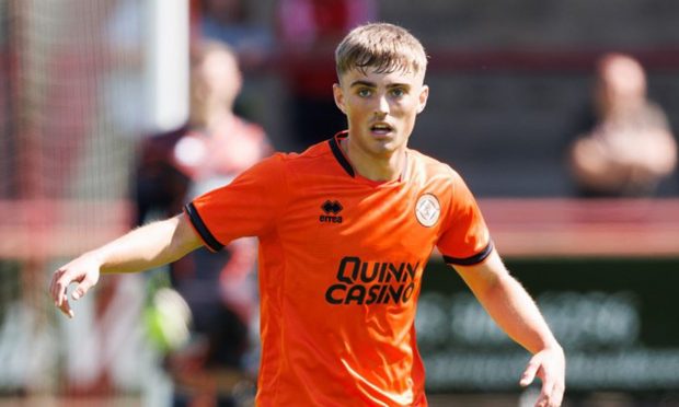 Lewis O'Donnell in action against Buckie Thistle