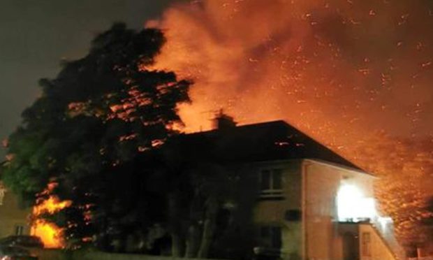 Shed fire in Den Walk, Buckhaven on Sunday, August 18 2024