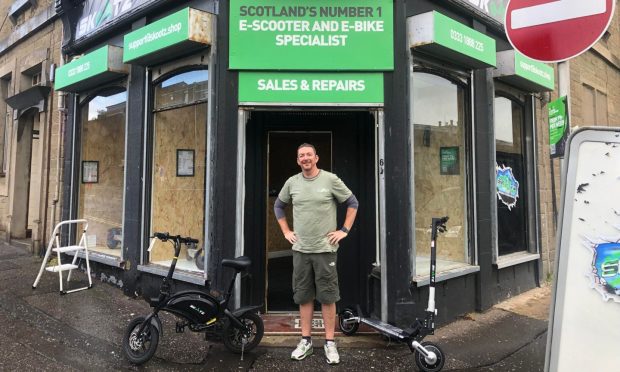 Skootz opened an e-scooter store on Lyon Street, Dundee in August. Image: James Simpson/DCT Media.