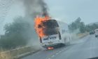 The single decker bus fire on Monday