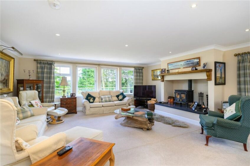 The open plan living/dining area. 