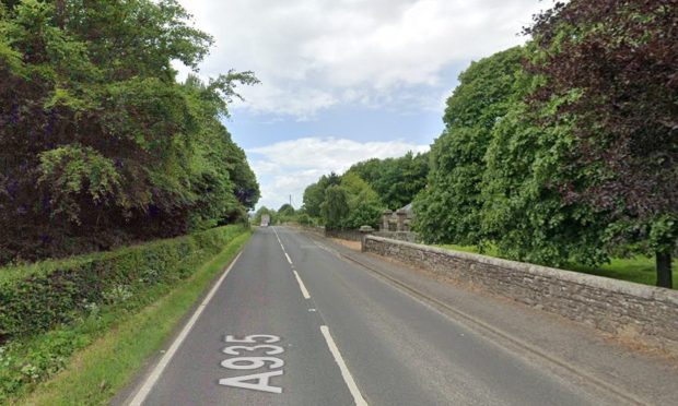 The A935 near House of Dun, between Brechin and Montrose.