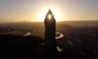 Kev's beautiful video of the Wallace Monument at sunrise captures a rare and spectacular moment. Image: Coconut Island Drones