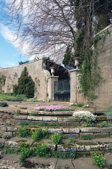 Inside Brechin Castle's walled garden.