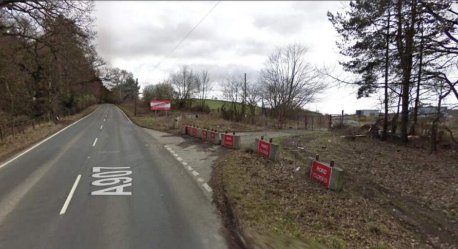 The entrance to the former Castlehill Mine site in west Fife