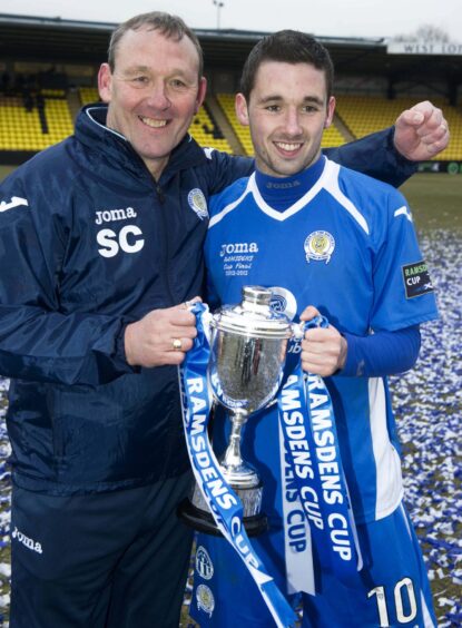 Nicky Clark with dad, Sandy. 