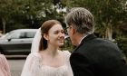 Nathan McConnell and his daughter Shanley McMillan moments before they walked down the aisle together. Image: Iris Marie Photography.