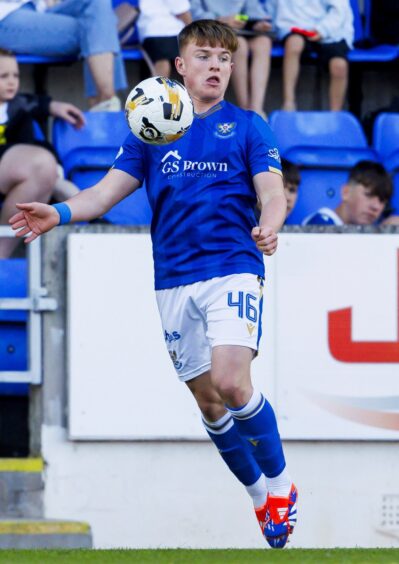 Fran Franczak in action for St Johnstone.