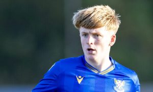 Callan Hamill playing for St Johnstone.