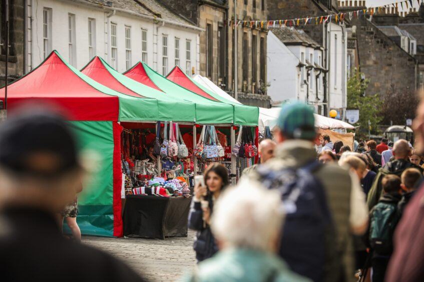 Lots of people were out perusing the stalls at the Lammas Market