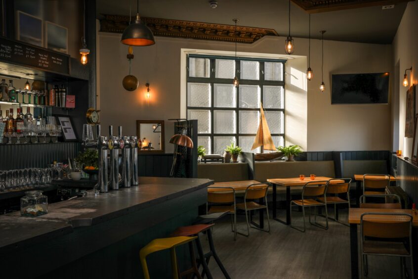 The bar area at the Newport Inn.