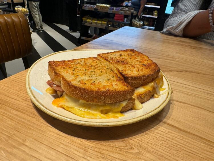 The three cheese and onion toastie at the M&S cafe in Dundee.