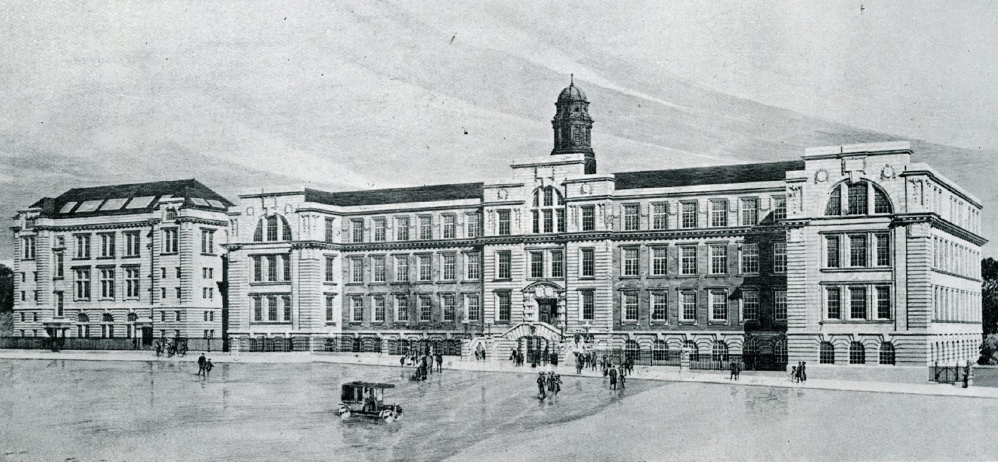 An drawing of the proposed new Training College.