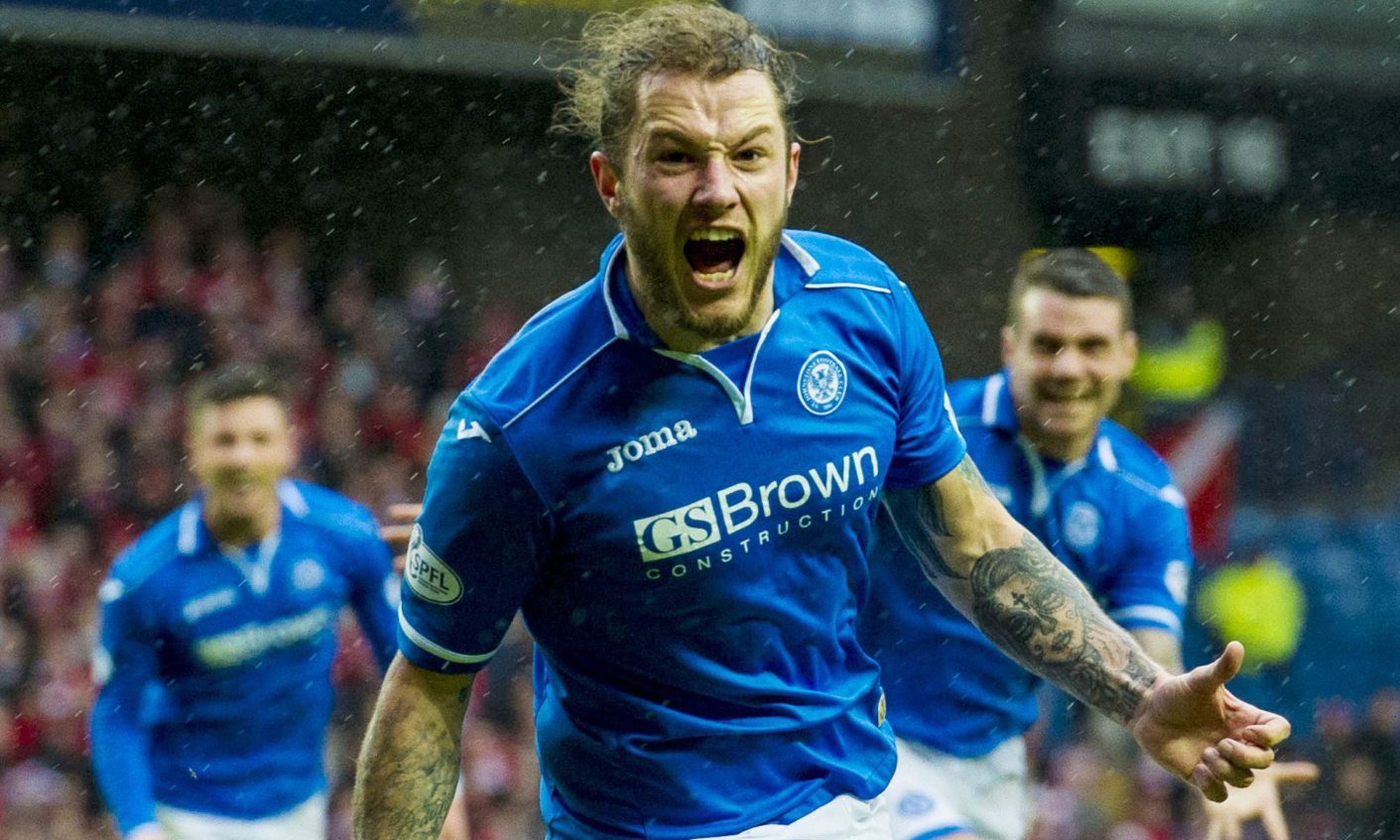 Stevie May, pictured celebrating, sent St Johnstone to their first Scottish Cup final.