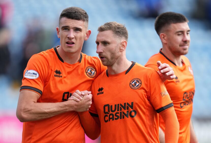 Ross Graham, left, and Louis Moult, centre, are making decent progress towards a first-team return.