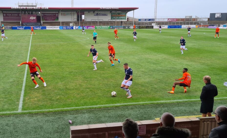 Dundee B and Dundee United B battled it out at Gayfield. Image: George Cran/DCT