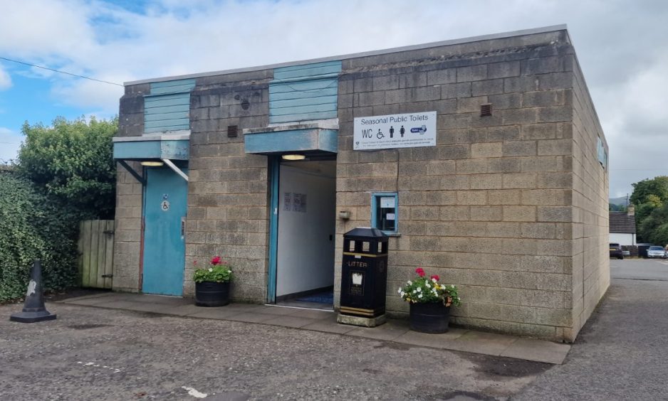 The former public toilets just off Auchterarder High Street.