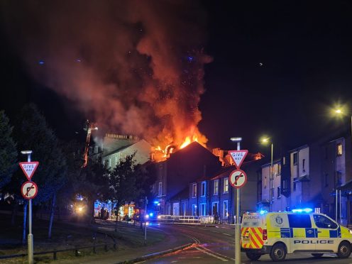 Fire at flat in Princes Street, Dundee.