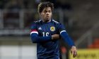 Dunfermline Athletic FC trialist Dapo Mebude in action for Scotland U/21s.