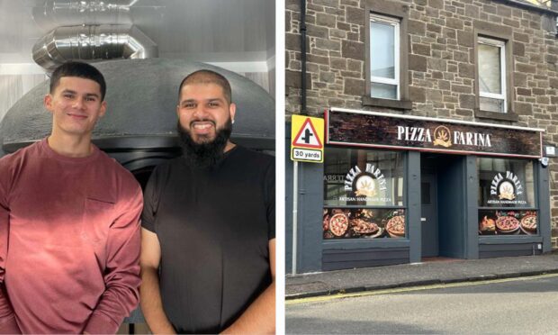 Zain Ferguson (left) and Adeem Mohammed are two of the three brothers opening Pizza Farina. Dundee. Image: Supplied/Ellidh Aitken/DC Thomson