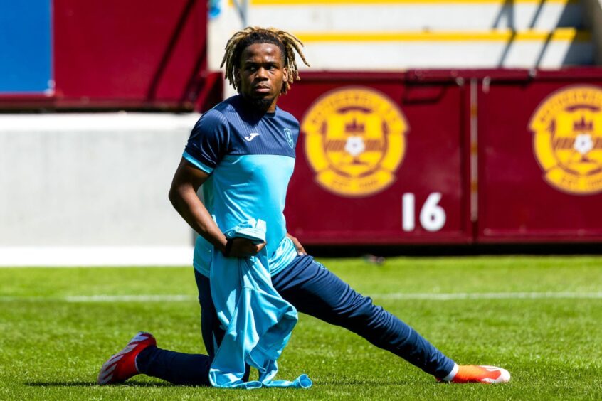 Dapo Mebude during trial at Livingston earlier this summer.