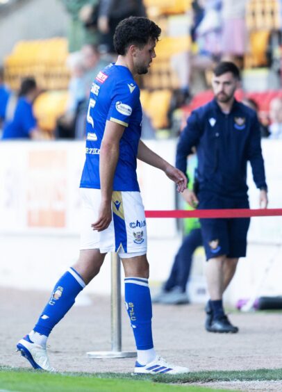 Jack Sanders after being sent off.