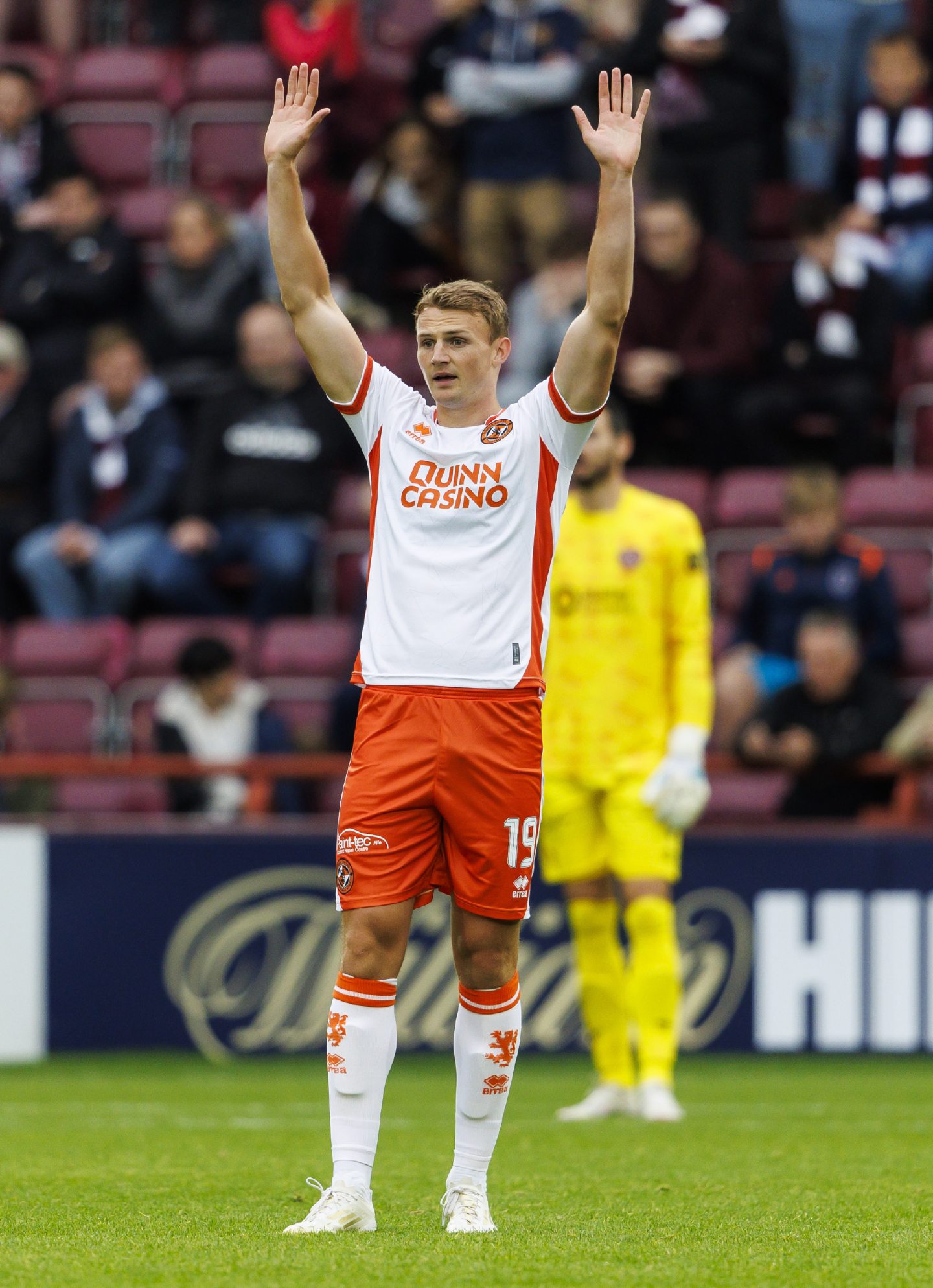 Dundee United striker Sam Dalby in action against Hearts. 