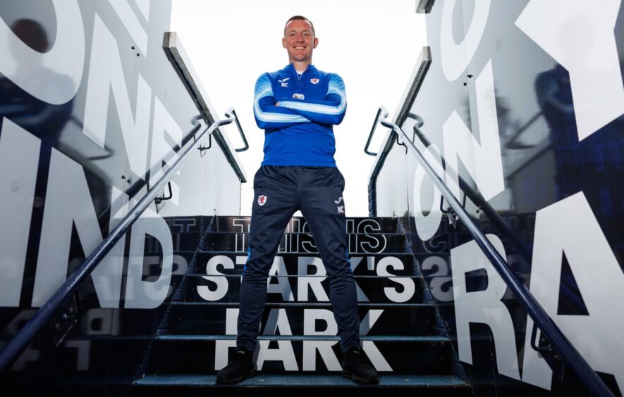 New Raith Rovers boss Neill Collins in the Stark's Park tunnel.