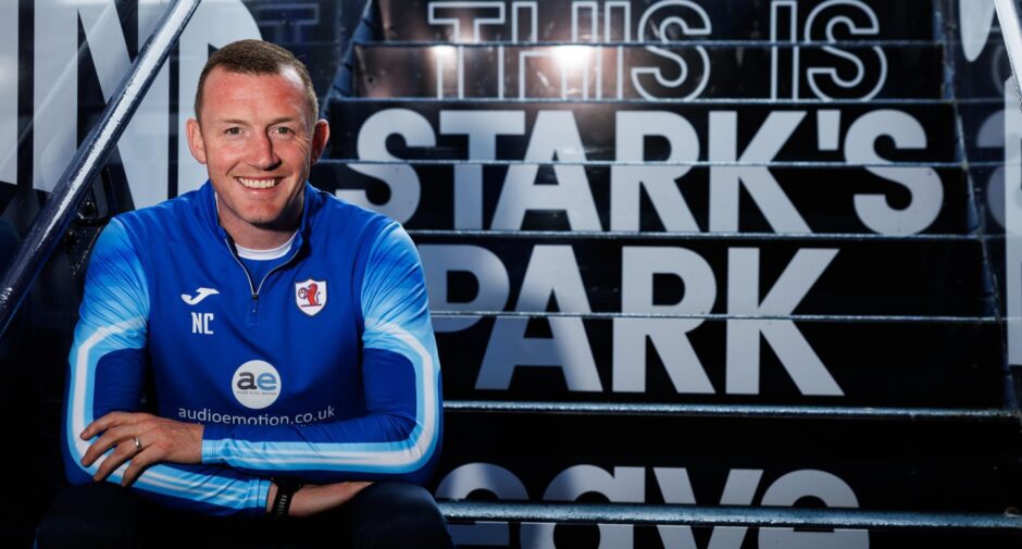 Neill Collins in the tunnel at Raith Rovers' Stark's Park.