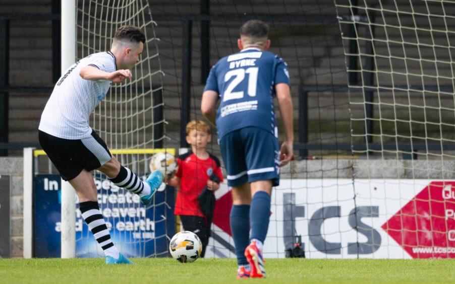 Anton Dowds converts Ayr's penalty to kick-start an incredible comeback.