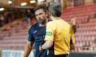 Lewis Stevenson is spoken to by the referee during Raith Rovers defeat to Dunfermline Athletic.