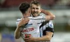 Fife derby hero David Wotherspoon is congratulated by Dunfermline team-mate Chris Hamilton.