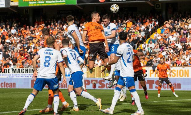 Dundee United's Ross Graham had an opportunity to level against Rangers