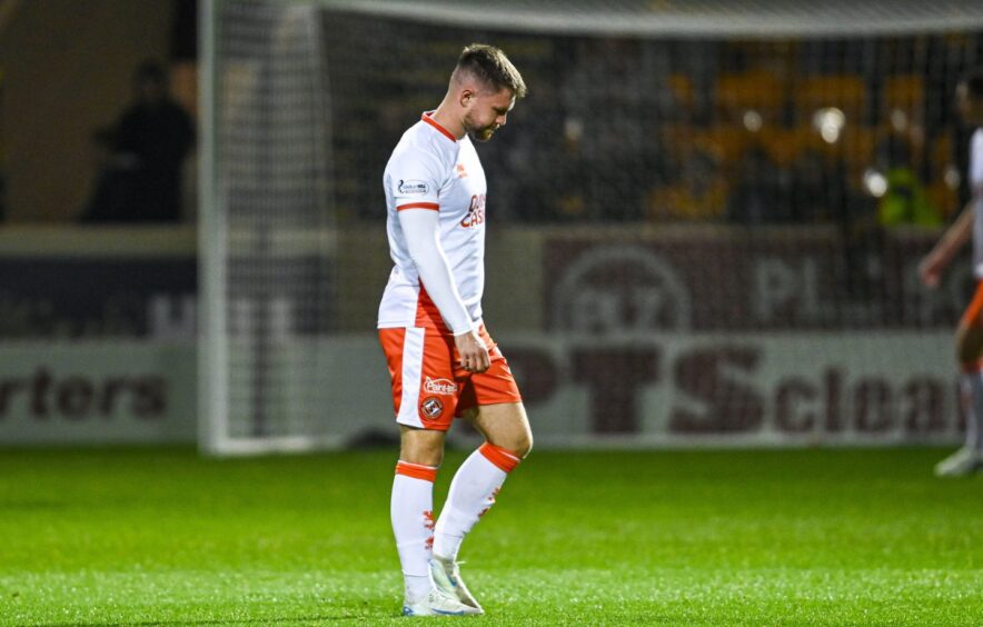 Glenn Middleton cuts a dejected figure at Motherwell despite a bright personal showing