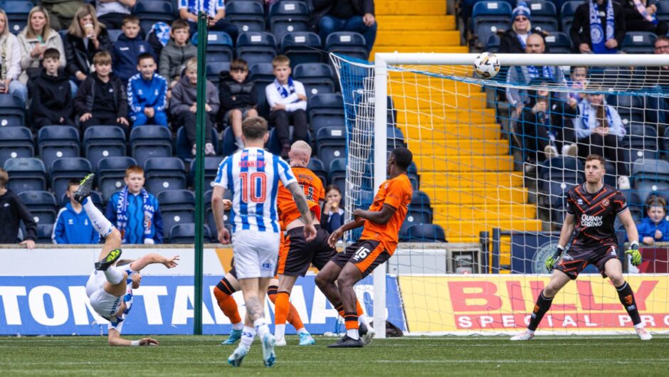 Kilmarnock's David Watson converts a super volley