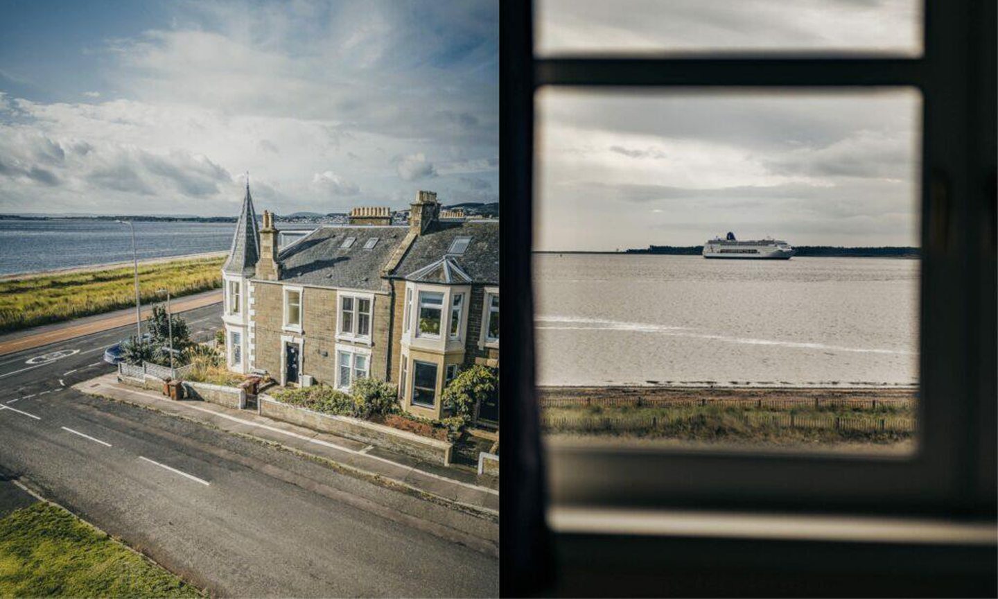 The property is located on The Scores in St Andrews. Image: Savills