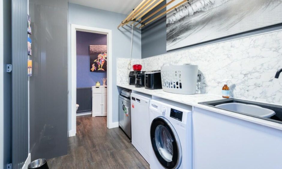 Utility room at Foxton Lodge in Angus.