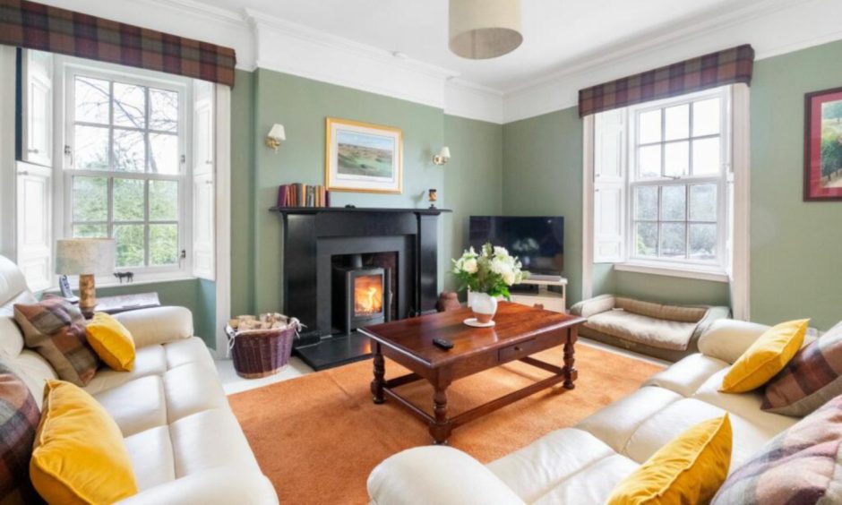 Living room at Kirkside House in Angus.