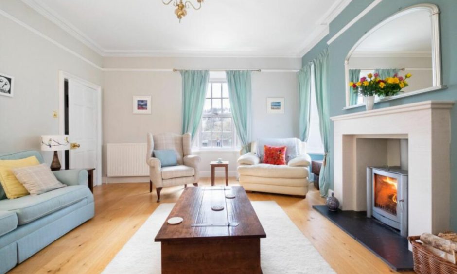 Living room at Kirkside House in Angus.