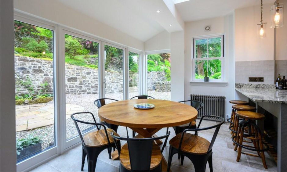 Breakfast area of the kitchen at Mount Iver, Bridge of Allan.