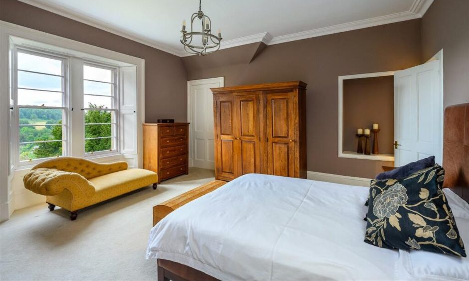 Main bedroom at Mount Iver, Bridge of Allan.