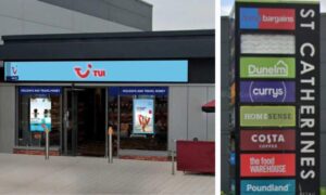 An impression of the new store and signage for St Catherines Retail Park.