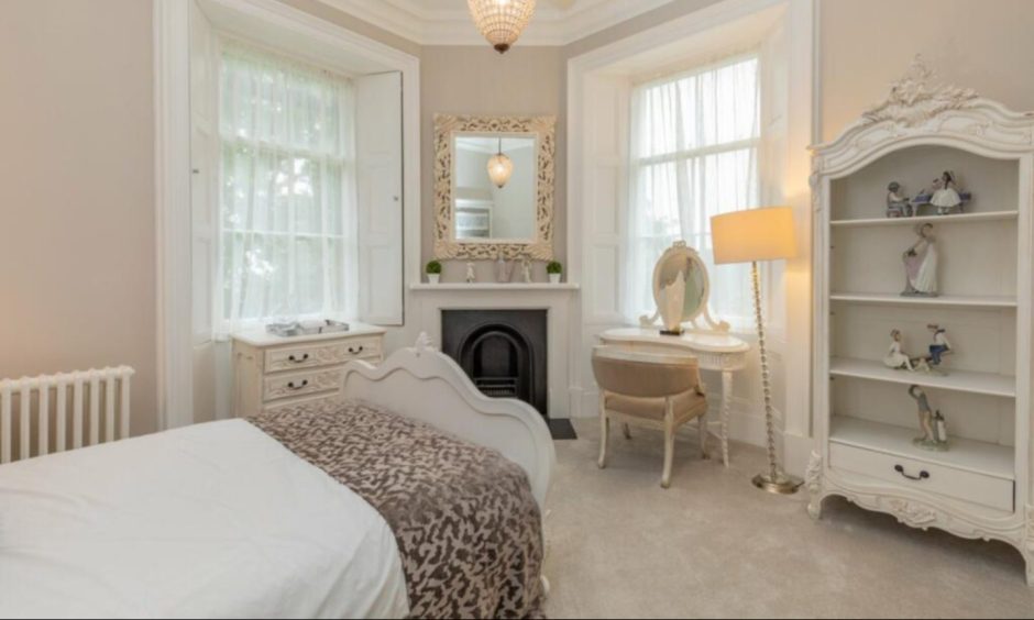 Bedroom at Brankstone Grange Castle in Fife.