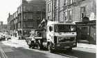 Moments after the tragedy on Arbroath Road which saw Danny Leech killed.