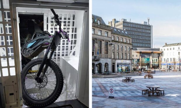 Police seized an electric Sur-Ron motorbike. Image: Police Scotland/Steven Brown/DC Thomson