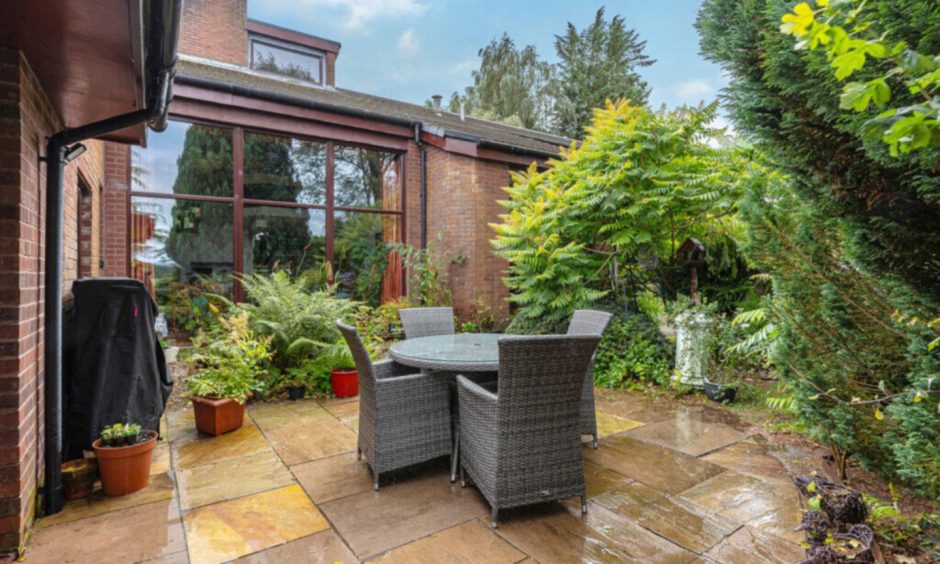 Patio area at Dunblane home.