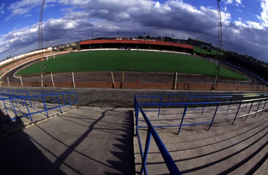 the pitch and stands at Central Park, the home of Fife club Cowdenbeath FC.